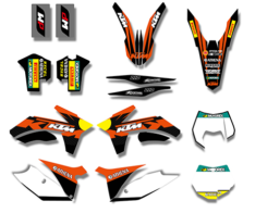 Kit déco Ktm Team KTM Motorex V3 KTM 125-150-250-350-450-500 SX SXF 2011-2012